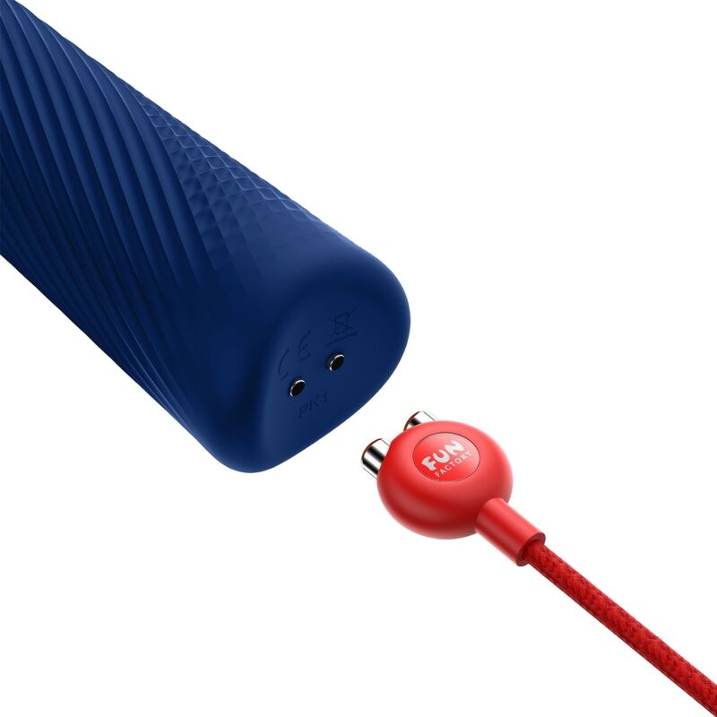 FUN FACTORY - VIM SILICONE RECHARGEABLE VIBRATING WEIGHTED RUMBLE WAND SUNRISE ORANGE - Amore24