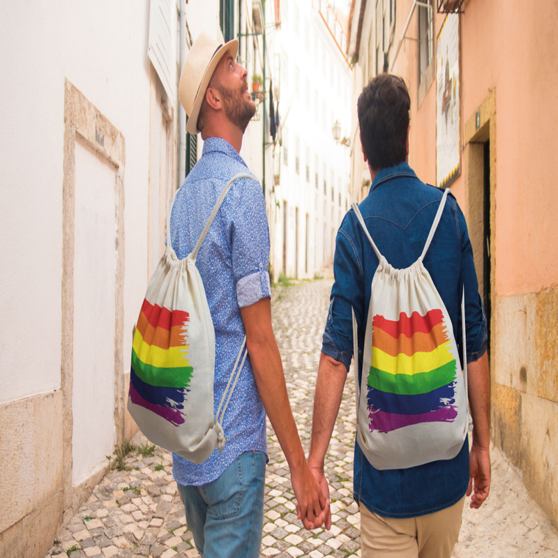 PRIDE - COTTON LGBT FLAG BACKPACK - Amore24
