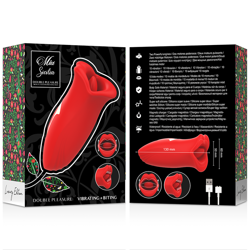 MIA - SICILIA DOUBLE PLEASURE VIBRATING + BITING - Amore24