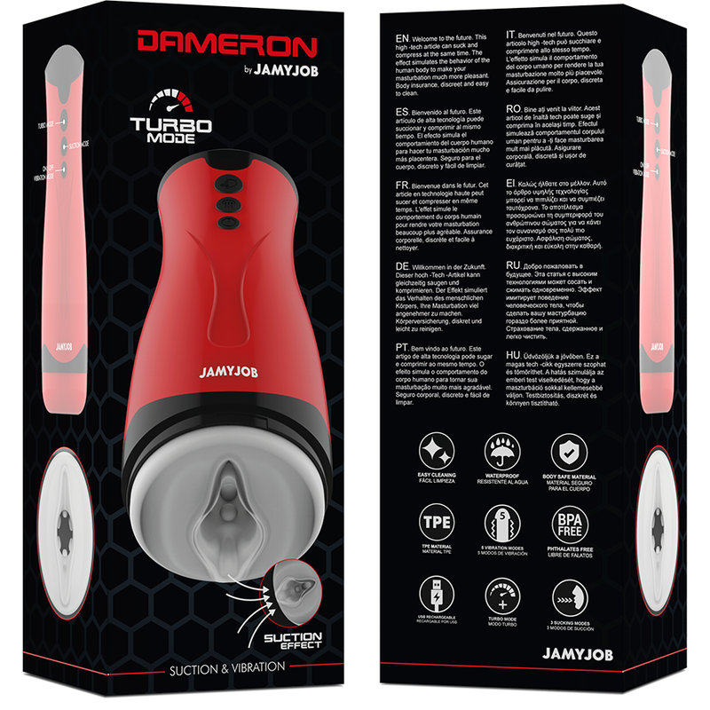 JAMYJOB - DAMERON SUCTION AND VIBRATION MASTURBATOR - Amore24