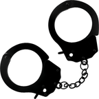 DARKNESS - METAL HANDCUFFS FOR BLACK HANDS - Amore24