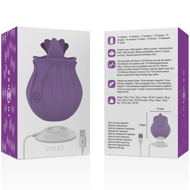 INTENSE - VIOLET CL TORIS STIMULATOR 10 VIBRATIONS LILAC - Amore24
