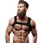 FETISH SUBMISSIVE ATTITUDE - NEOPRENE CHEST HARNESS FOR MEN SIZE L - Amore24