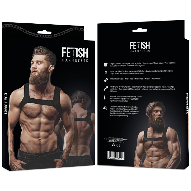 FETISH SUBMISSIVE ATTITUDE - NEOPRENE CHEST HARNESS FOR MEN SIZE L - Amore24