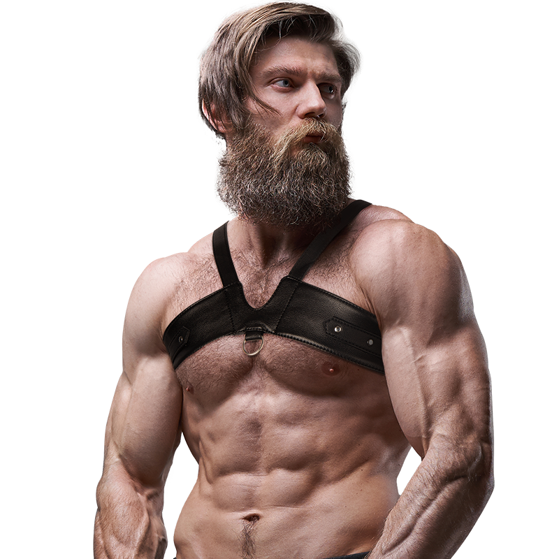 FETISH SUBMISSIVE ATTITUDE - MENS BRIGADE ECO-LEATHER CHEST HARNESS - Amore24