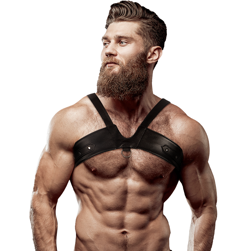 FETISH SUBMISSIVE ATTITUDE - MENS BRIGADE ECO-LEATHER CHEST HARNESS - Amore24