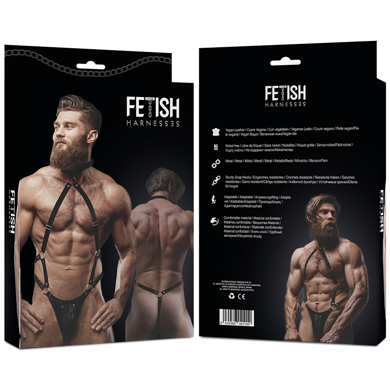 FETISH SUBMISSIVE ATTITUDE - MENS ECO-LEATHER JOCK STRAP HARNESS - Amore24