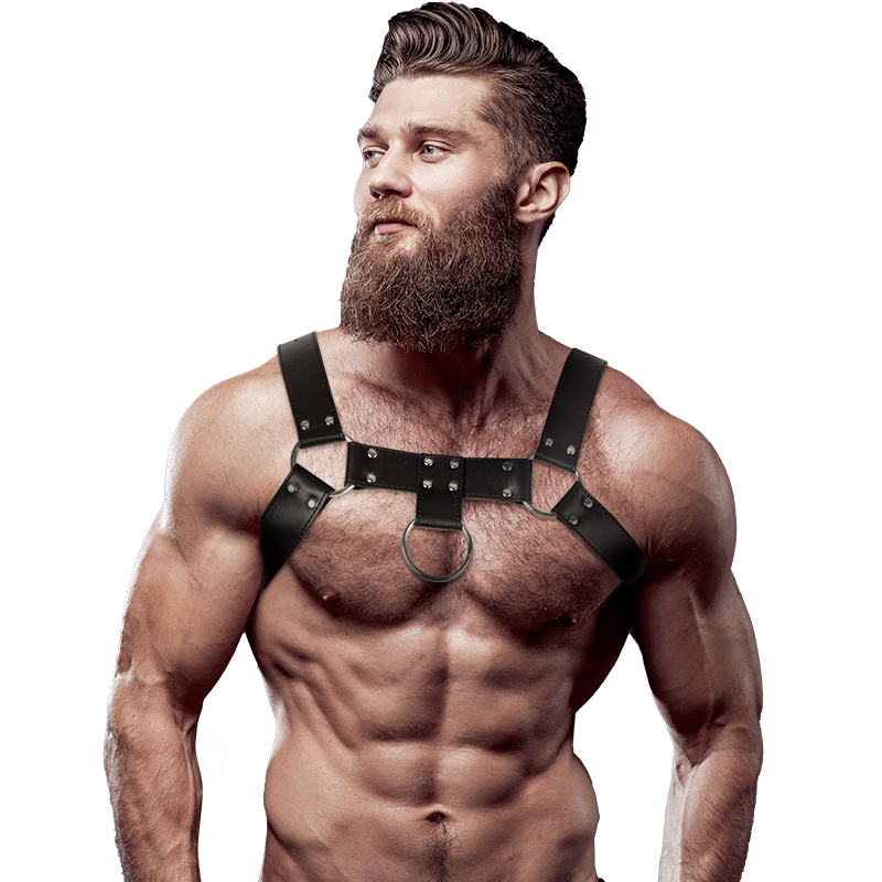 FETISH SUBMISSIVE ATTITUDE - MENS ECO-LEATHER CHEST HARNESS - Amore24