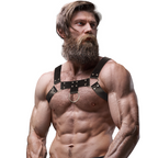 FETISH SUBMISSIVE ATTITUDE - MENS ECO-LEATHER CHEST HARNESS - Amore24