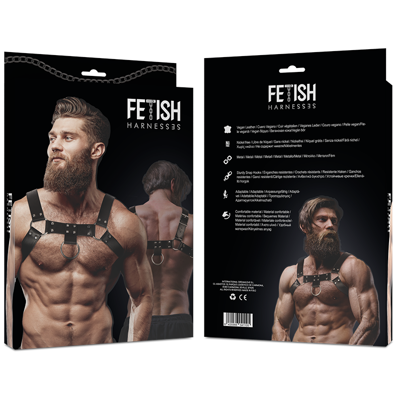 FETISH SUBMISSIVE ATTITUDE - MENS ECO-LEATHER CHEST HARNESS - Amore24