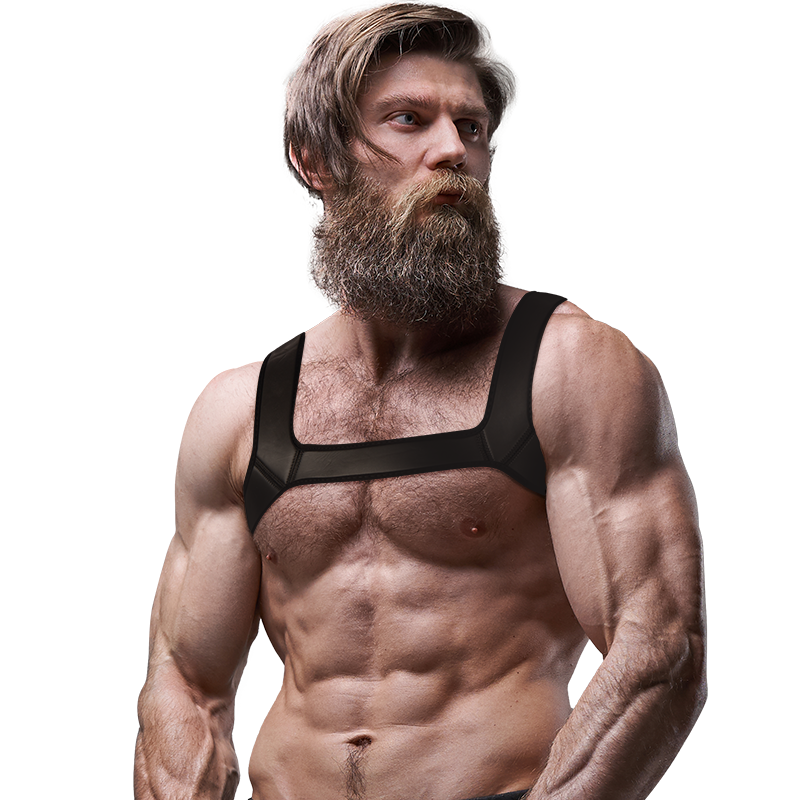 FETISH SUBMISSIVE ATTITUDE - NEOPRENE CHEST HARNESS FOR MEN SIZE M - Amore24