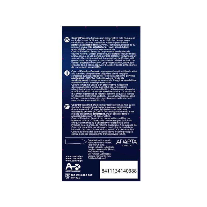 CONTROL - ADAPTA SENSO CONDOMS 12 UNITS - Amore24