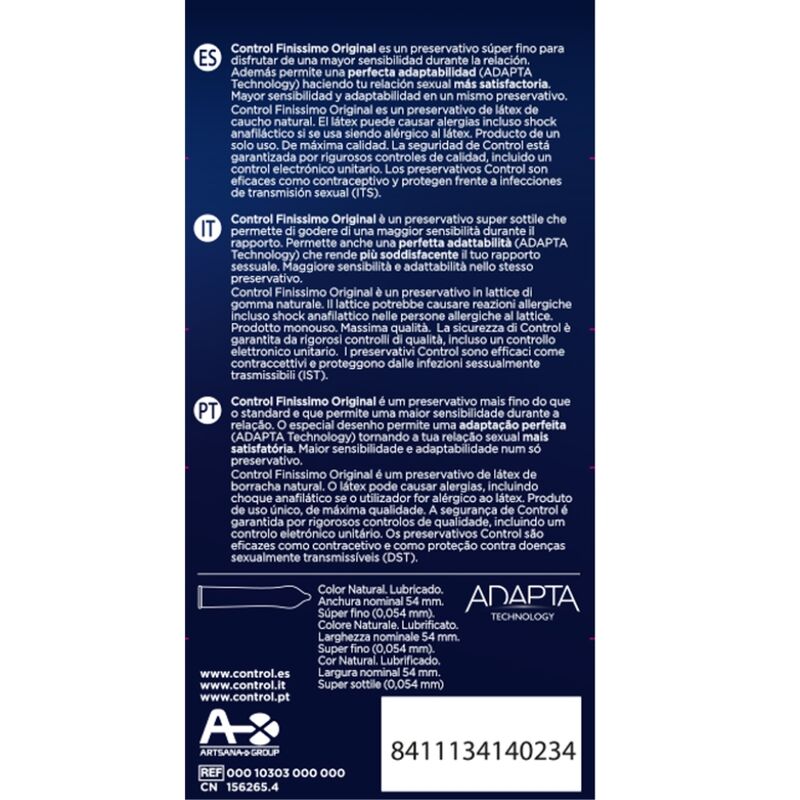 CONTROL - FINISSIMO CONDOMS 12 UNITS - Amore24