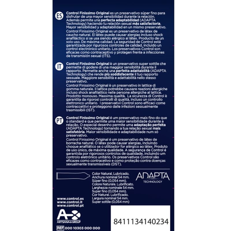 CONTROL - FINISSIMO ORIGINAL 6 UNITS - Amore24