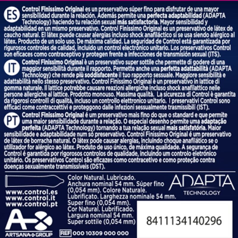 CONTROL - FINISSIMO CONDOMS 3 UNITS - Amore24