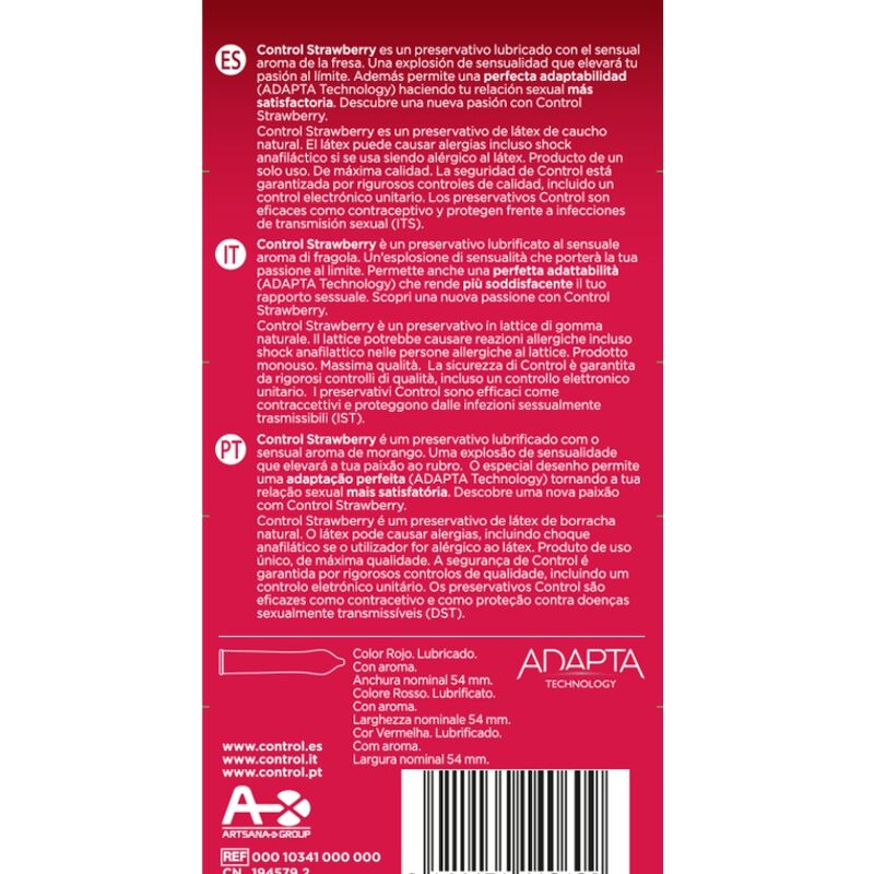 CONTROL - ADAPTS STRAWBERRY 12 UNITS - Amore24