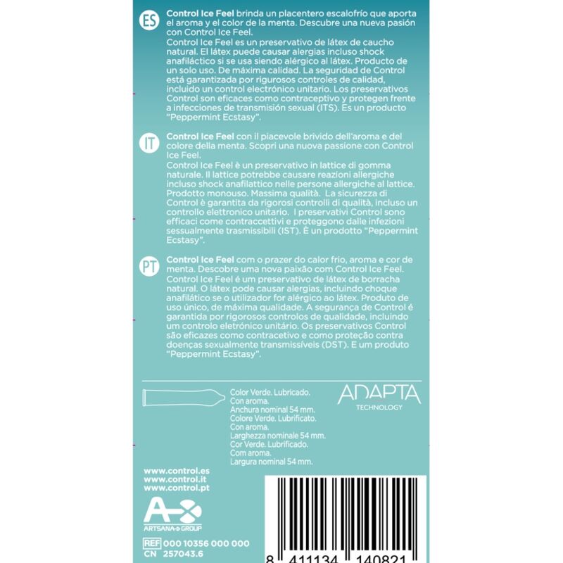 CONTROL - ICE FEEL COOL EFFECT 10 UNITS - Amore24