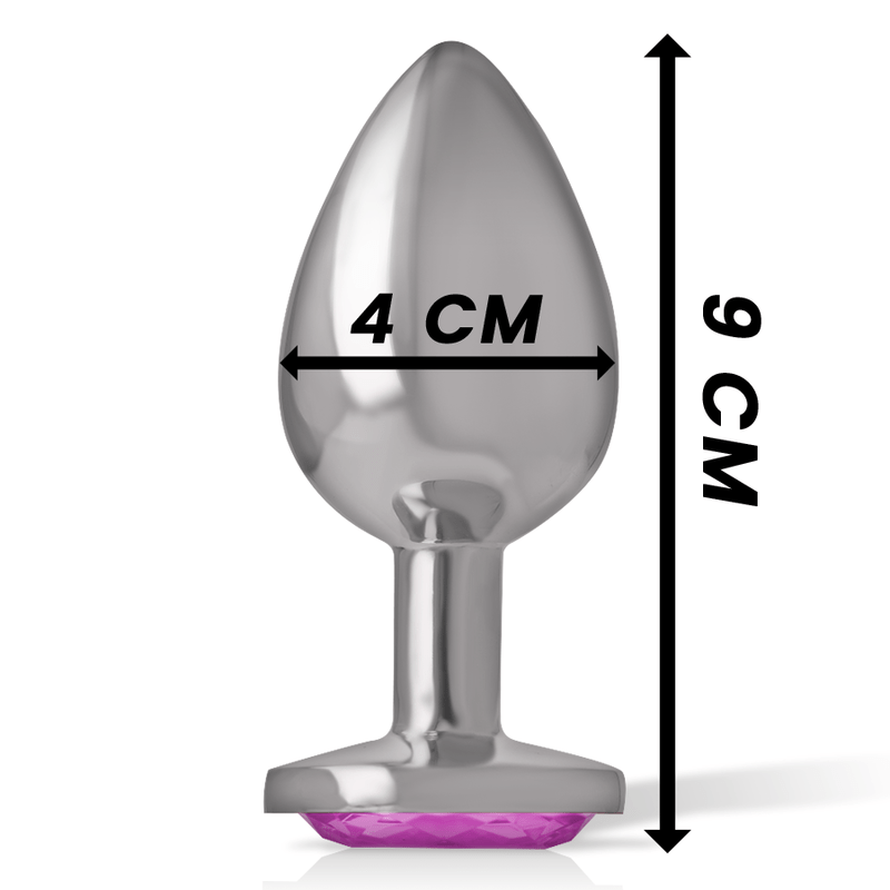 INTENSE - ALUMINUM METAL ANAL PLUG PINK HEART SIZE L - Amore24