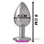 INTENSE - ALUMINUM METAL ANAL PLUG PINK HEART SIZE L - Amore24