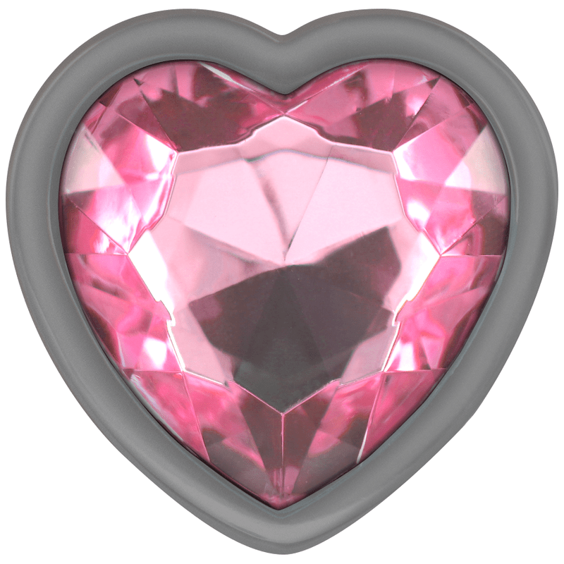 INTENSE - ALUMINUM METAL ANAL PLUG PINK HEART SIZE L - Amore24