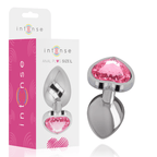 INTENSE - ALUMINUM METAL ANAL PLUG PINK HEART SIZE L - Amore24