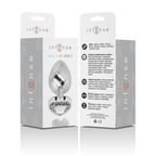 INTENSE - WHITE HEART ALUMINUM METAL ANAL PLUG SIZE S - Amore24