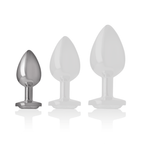 INTENSE - WHITE HEART ALUMINUM METAL ANAL PLUG SIZE S - Amore24