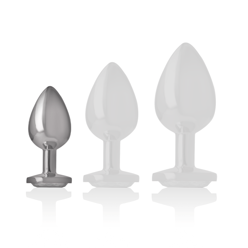 INTENSE - WHITE HEART ALUMINUM METAL ANAL PLUG SIZE S - Amore24