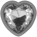 INTENSE - WHITE HEART ALUMINUM METAL ANAL PLUG SIZE S - Amore24