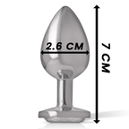 INTENSE - WHITE HEART ALUMINUM METAL ANAL PLUG SIZE S - Amore24