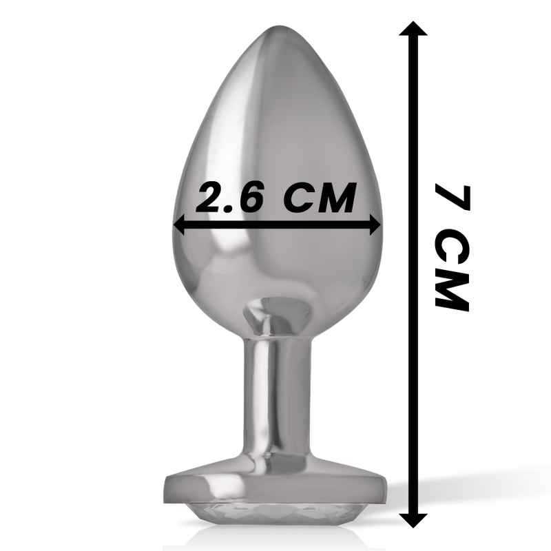 INTENSE - WHITE HEART ALUMINUM METAL ANAL PLUG SIZE S - Amore24