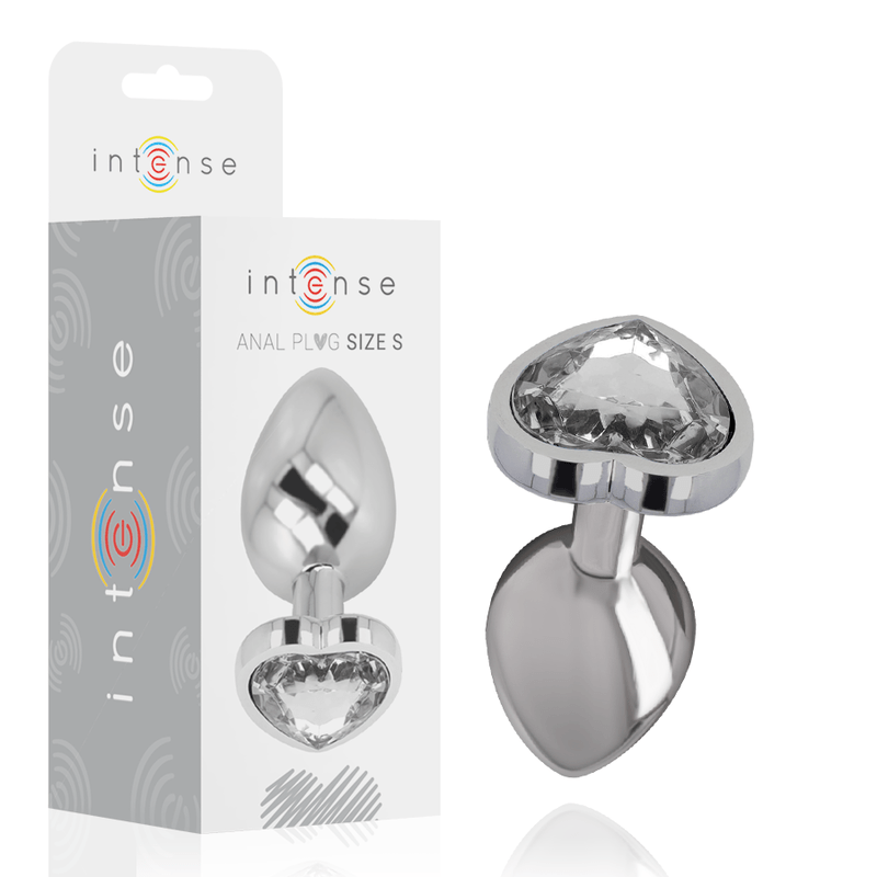 INTENSE - WHITE HEART ALUMINUM METAL ANAL PLUG SIZE S - Amore24
