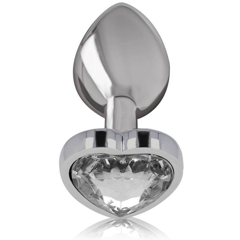 INTENSE - WHITE HEART ALUMINUM METAL ANAL PLUG SIZE S - Amore24