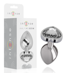 INTENSE - ALUMINUM METAL ANAL PLUG WHITE HEART SIZE M - Amore24