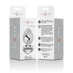 INTENSE - ALUMINUM METAL ANAL PLUG WHITE HEART SIZE M - Amore24