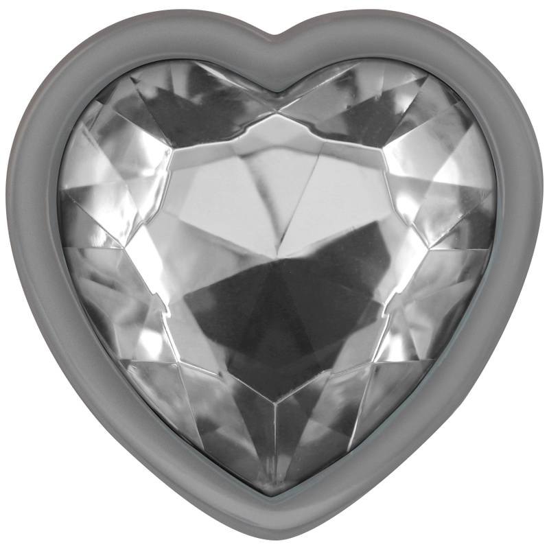 INTENSE - ANAL PLUG METAL ALUMINUM WHITE HEART SIZE L - Amore24