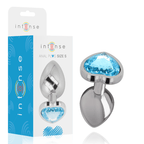 INTENSE - ALUMINUM METAL ANAL PLUG BLUE HEART SIZE S - Amore24