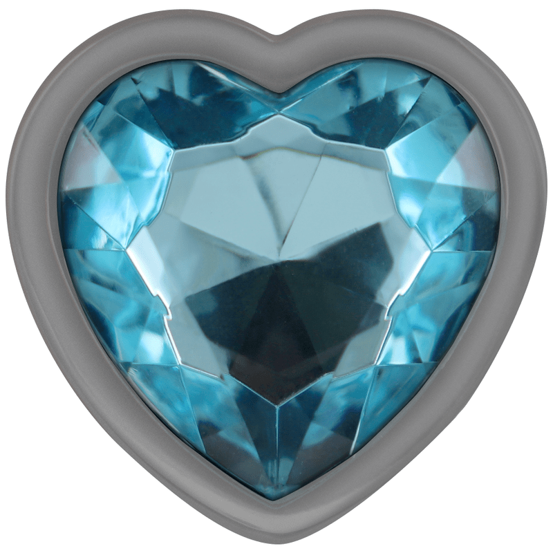 INTENSE - ALUMINUM METAL ANAL PLUG BLUE HEART SIZE M - Amore24