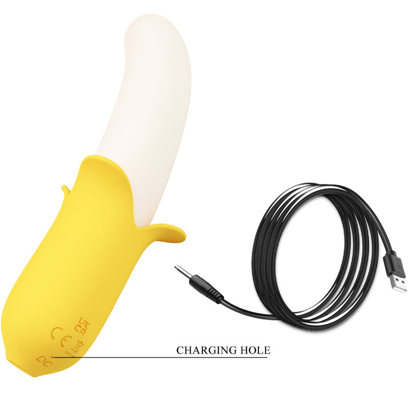 PRETTY LOVE - BANANA GEEK SUPER POWER 7 VIBRATIONS UP&DOWN SILICONE BLACK - Amore24