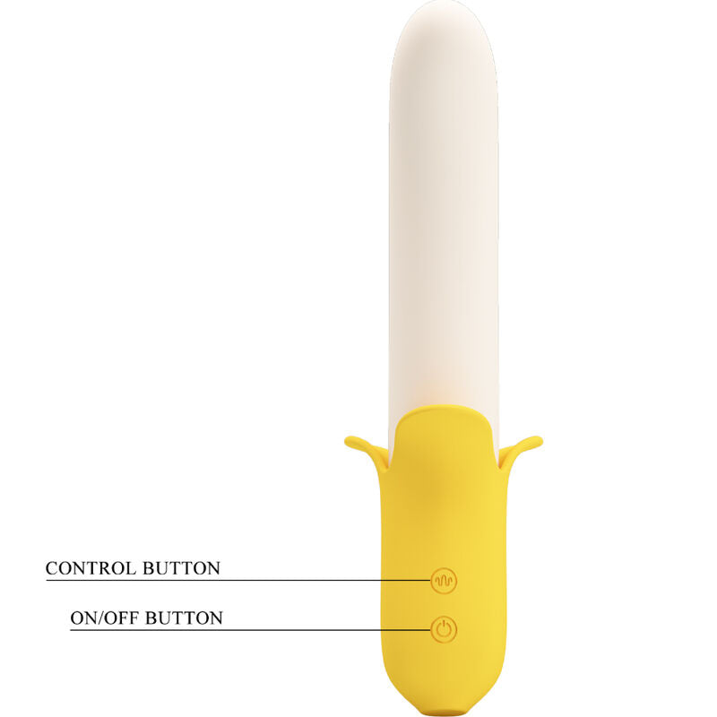 PRETTY LOVE - BANANA GEEK SUPER POWER 7 VIBRATIONS UP&DOWN SILICONE BLACK - Amore24