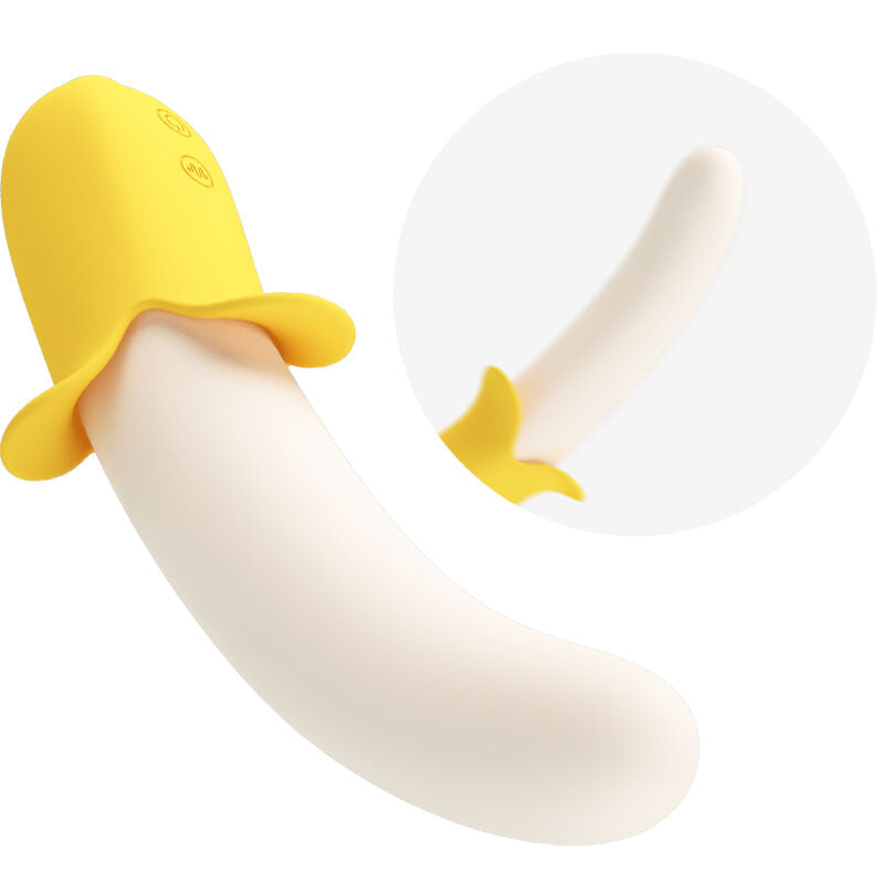 PRETTY LOVE - BANANA GEEK SUPER POWER 7 VIBRATIONS UP&DOWN SILICONE BLACK - Amore24
