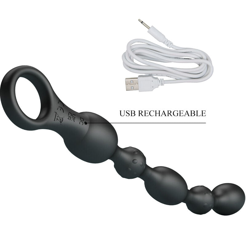 PRETTY LOVE - VAN ANAL BALLS 10 VIBRATIONS RECHARGEABLE SILICONE - Amore24