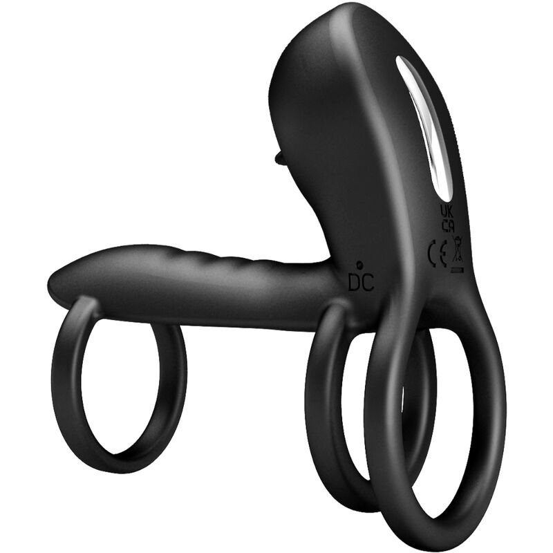 PRETTY LOVE - JAMMY PENIS SHEATH 12 VIBRATIONS WITH RECHARGEABLE SILICONE TONGUE - Amore24