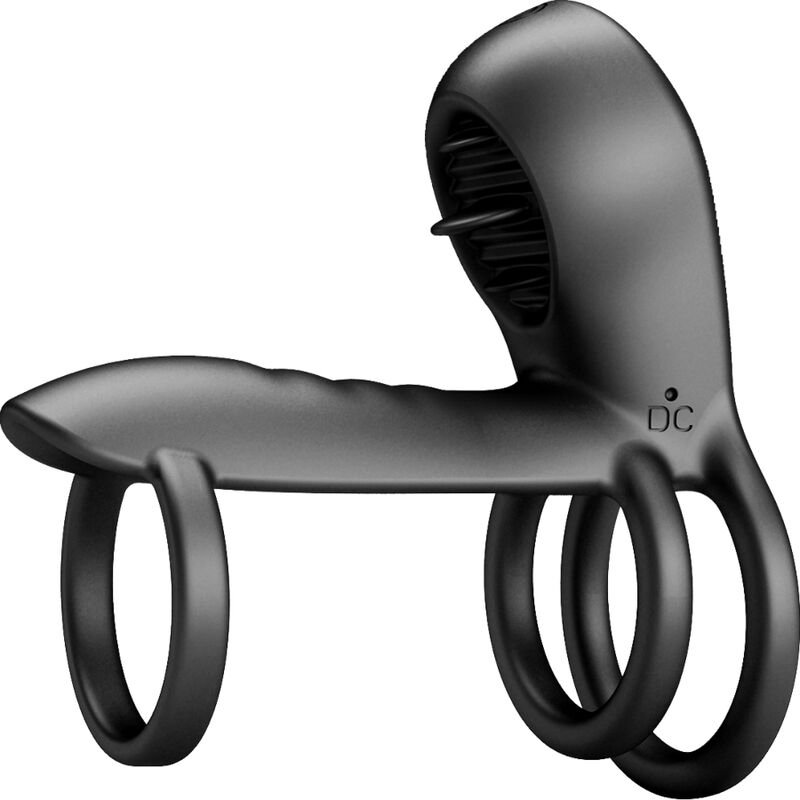 PRETTY LOVE - JAMMY PENIS SHEATH 12 VIBRATIONS WITH RECHARGEABLE SILICONE TONGUE - Amore24