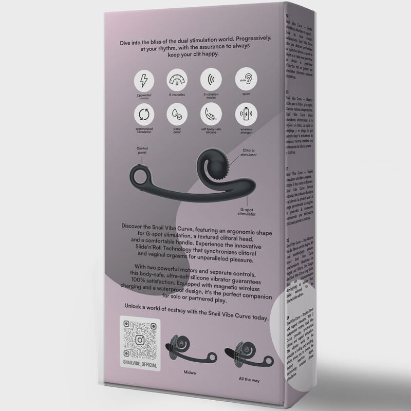 SNAIL VIBE - CURVE VIBRATOR BLACK - Amore24