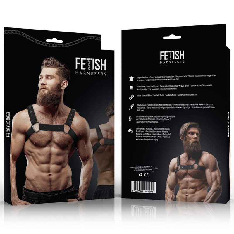 FETISH SUBMISSIVE ATTITUDE - ADJUSTABLE NEOPRENE CHEST SPORTS HARNESS FOR MEN - Amore24