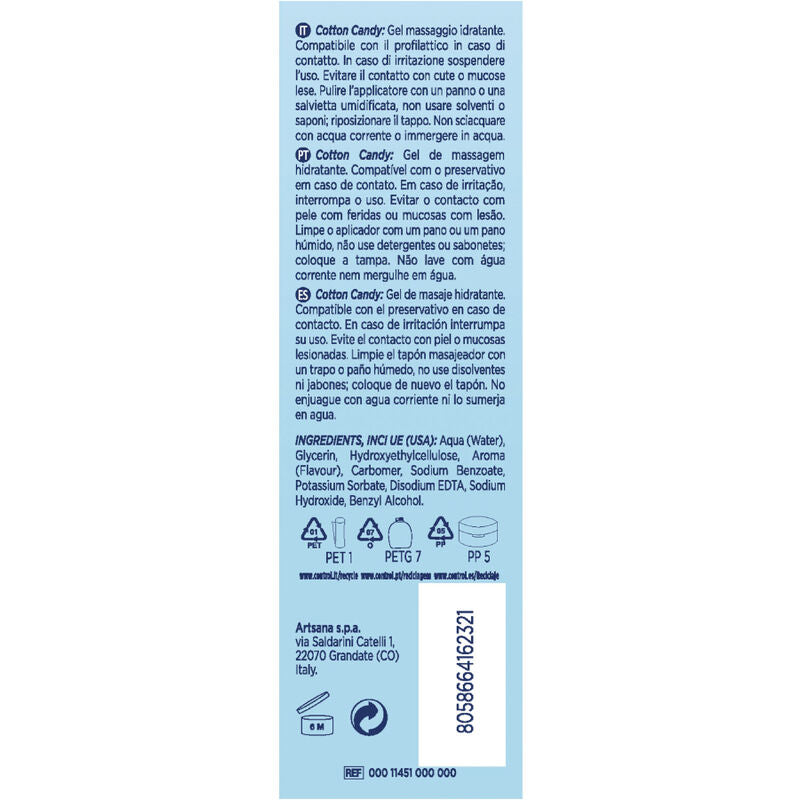 CONTROL - COTTON CANDY MASSAGE GEL 3 IN 1 200 ML - Amore24