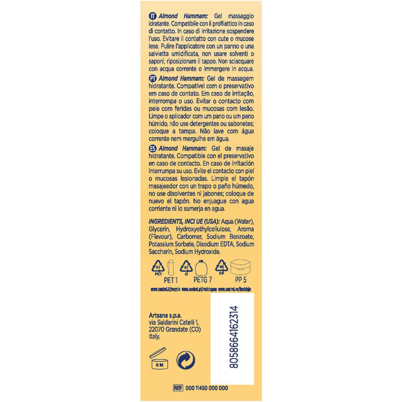 CONTROL - ALMOND HAMMAM MASSAGE GEL 3 IN 1 200 ML - Amore24