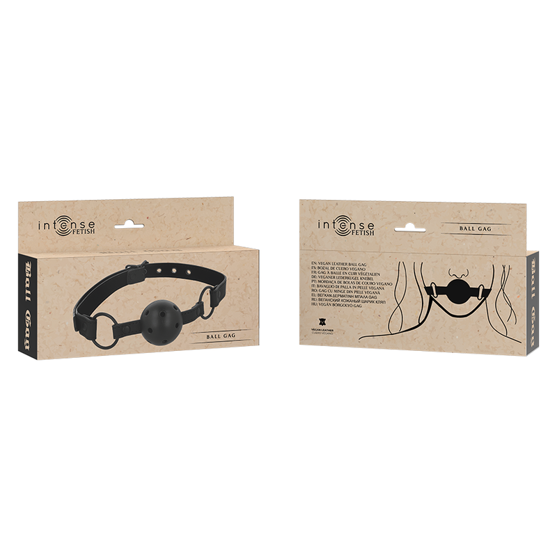 INTENSE - FETISH VEGAN LEATHER BALL GAG - Amore24