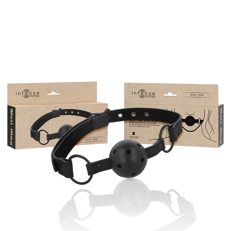 INTENSE - FETISH VEGAN LEATHER BALL GAG - Amore24